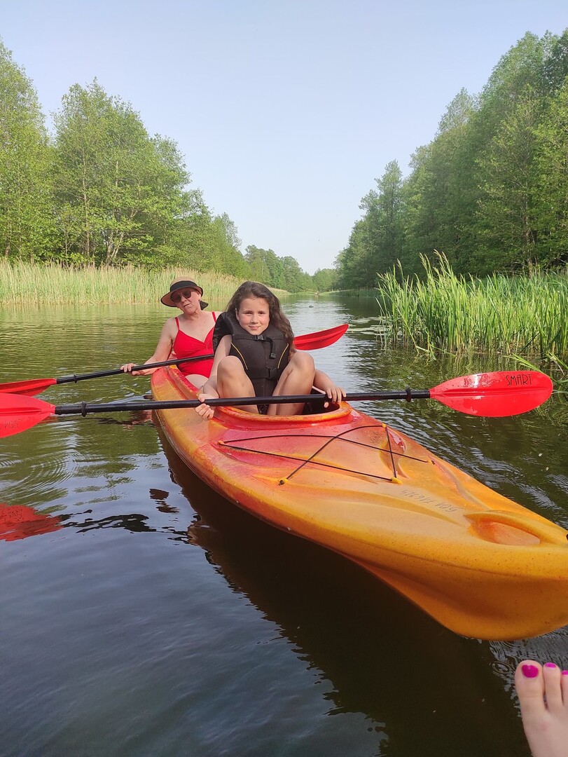 Family kayak trip on Rospuda - kayak rental Raczki